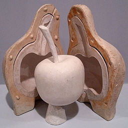 Lost Wax-Model of apple in plaster